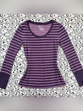 Vintage Y2k No Boundaries purple striped long sleeve